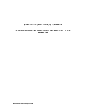 Development Services Agreement