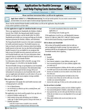 Massachusetts Health Coverage Application