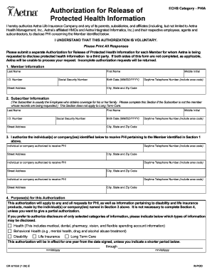 Authorization for Release of Protected Health Information