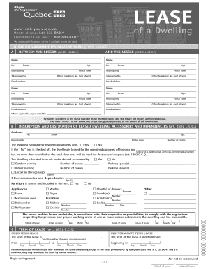 Quebec Residential Lease Agreement