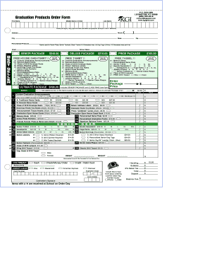 Graduation Products Order Form