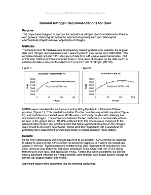 Ontario Corn Nitrogen Recommendation Worksheet