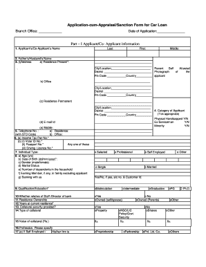 Car Loan Application Form