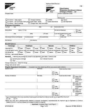 Employee Enrollment and Waiver Form