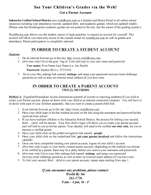 Sahuarita Parent Account Request Form