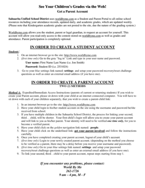 Sahuarita Parent Account Request Form