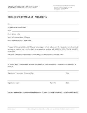 Minnesota Disclosure Statement