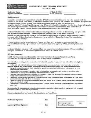 Procurement Card Program Agreement