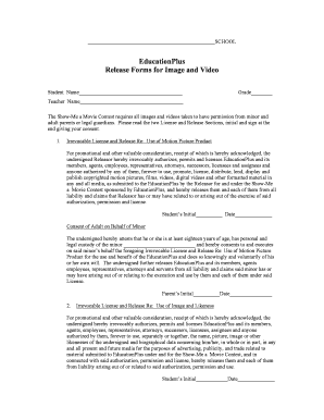 EducationPlus Image and Video Release Form