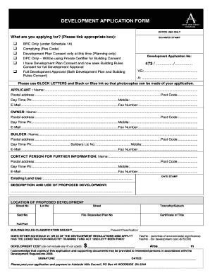 Development Application Form