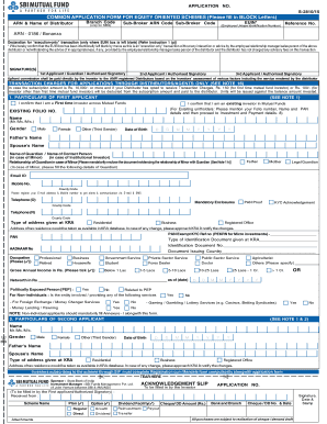 Common Application Form for Equity Oriented Schemes