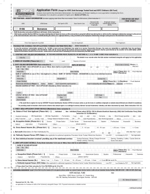 HDFC Mutual Fund Application Form