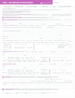 Axis Mutual Fund Investment Application Form
