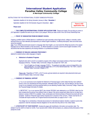 International Student Application Form