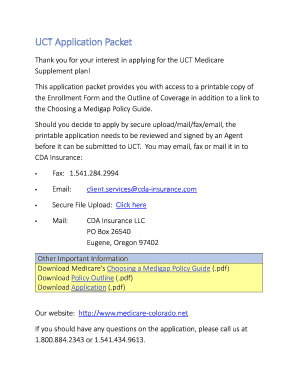 Medicare Supplement Plan Enrollment Form