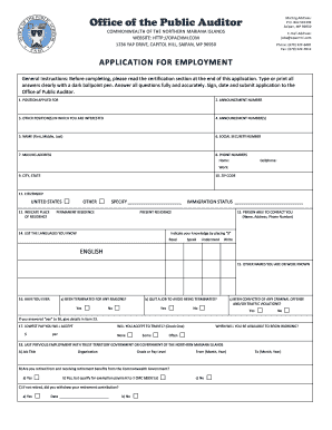 Application for Employment