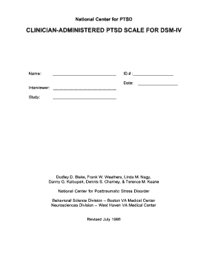 Clinician-Administered PTSD Scale for DSM-IV