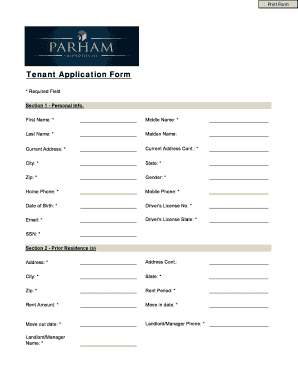 Tenant Application Form