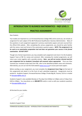 Business Mathematics Practice Assignment