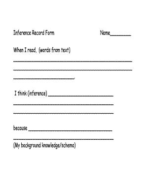 Inference Record Form