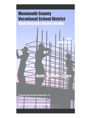 Monmouth County Adult Education Registration Form
