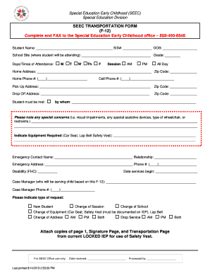 SEEC Transportation Form
