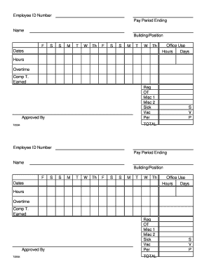 Employee Time Sheet Template
