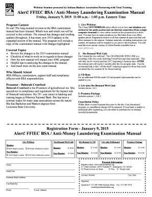 Fillable Online Alert FFIEC BSA Anti Money Laundering Examination ...