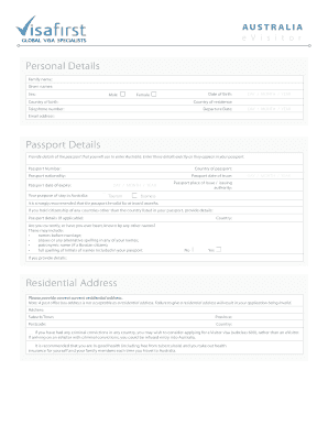 Australian eVisitor Visa Application Pack