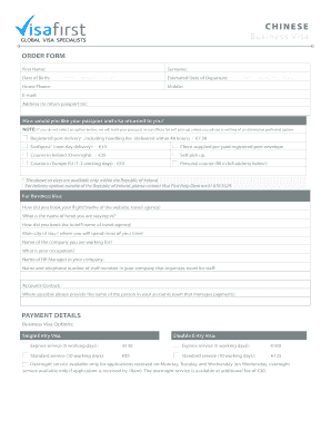 Chinese Business Visa Application Pack