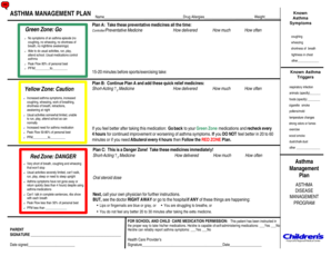 Printable peak flow chart pdf - Asthma plan CHRMC - We Are CCA