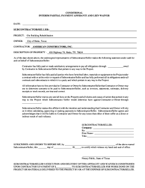 Fillable Partial Waiver Of Lien To Date Download Templates In Pdf Illinois Final Waiver Of Partial Waiver Of Lien Template