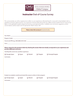 Instructor End-of-Course Survey
