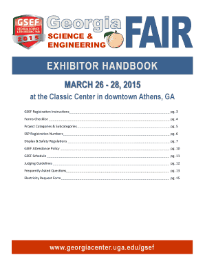 EXHIBITOR HANDBOOK - Gwinnett Science Fair