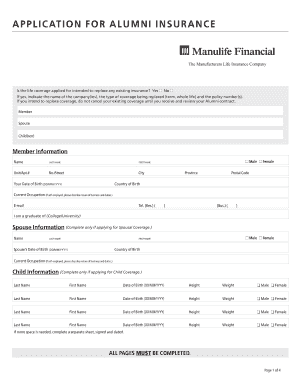 Alumni Insurance Application Form