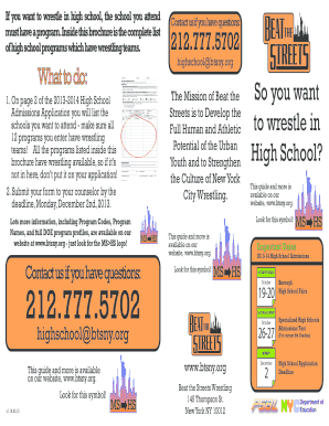 New York High School Admissions Application