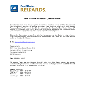 Best Western Rewards® „Status Match“