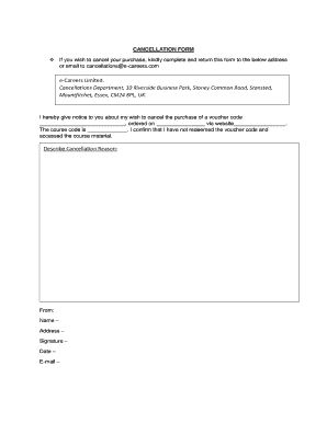 Cancellation Form