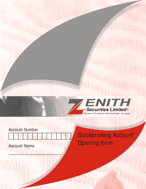 Zenith Securities Stockbroking Account Opening Form