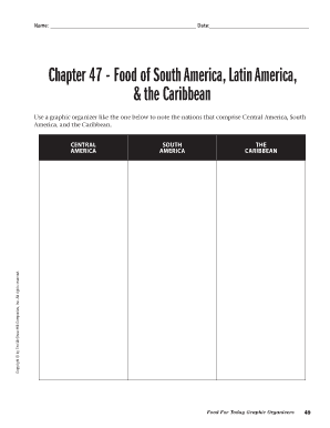 Food of South America Graphic Organizer