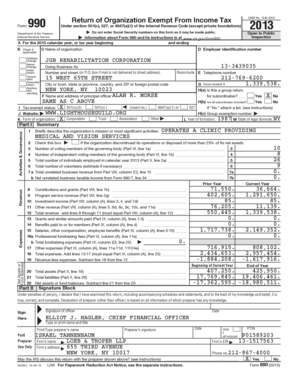 Form 990 Return of Organization Exempt From Income Tax