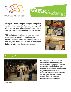 Young At Art Museum Field Trip Packet