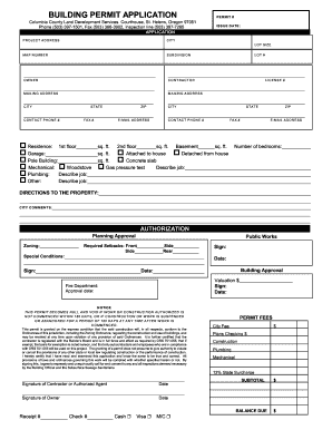 Building Permit Application