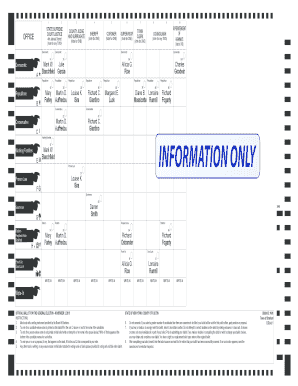 New York General Election Ballot