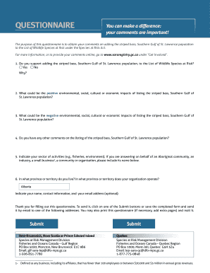 Striped Bass Consultation Form