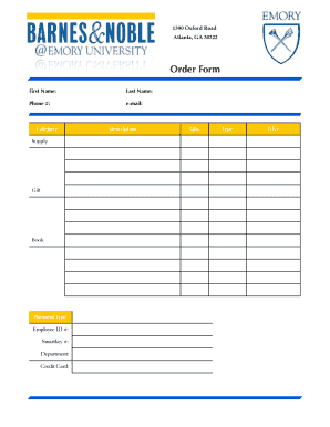 Order Form
