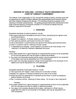 CYO Code of Conduct Agreement