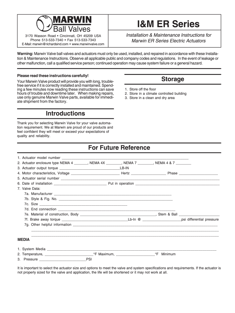 ER Series I M Installation Maintenance Manual Preview on Page 1