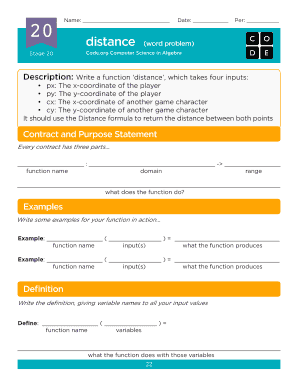 2U0 Distance Function Template