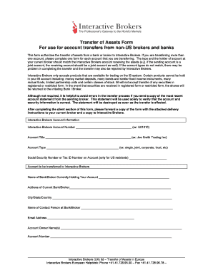 Interactive Brokers Asset Transfer Form